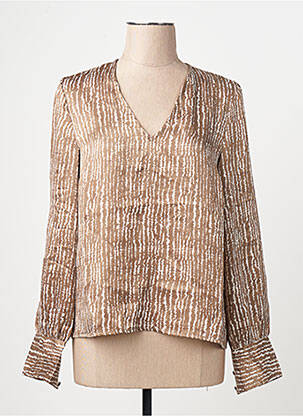 Chemisier manches longues manches longues marron VILA femme