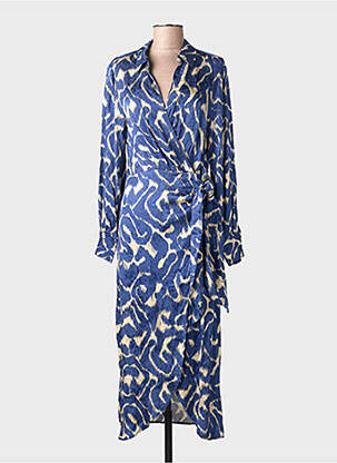 Robe longue bleu MANGO femme