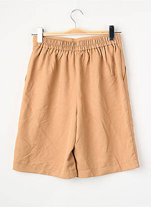 Short coupe droite taille haute marron PIECES femme