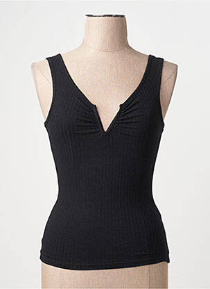 Débardeur coupe droite noir JACQUELINE DE YONG femme