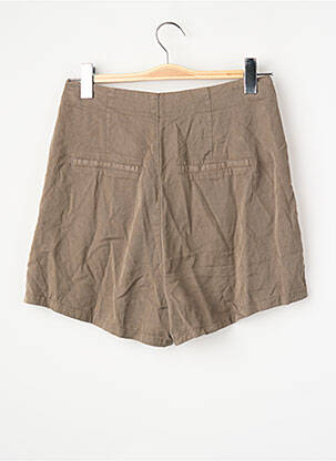 Short fermeture zippée sous rabat avec crochet marron VERO MODA femme