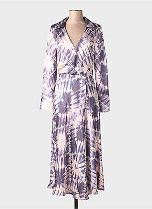 Robe longue violet MANGO femme