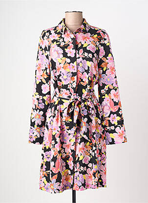 Robe mi-longue col rond rose VERO MODA femme