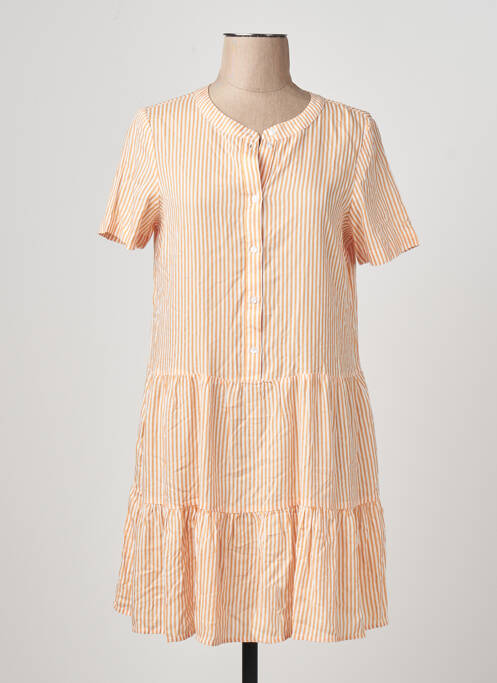 Robe courte manches courtes manches courtes orange VERO MODA femme