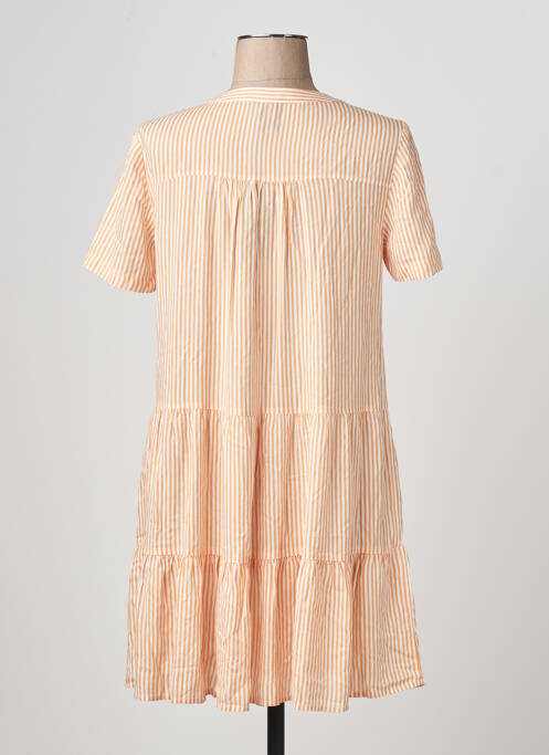 Robe courte manches courtes manches courtes orange VERO MODA femme
