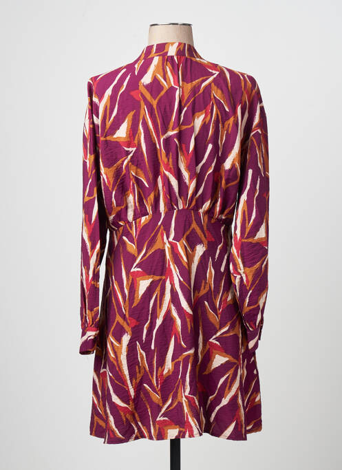 Robe mi-longue col v violet VILA femme