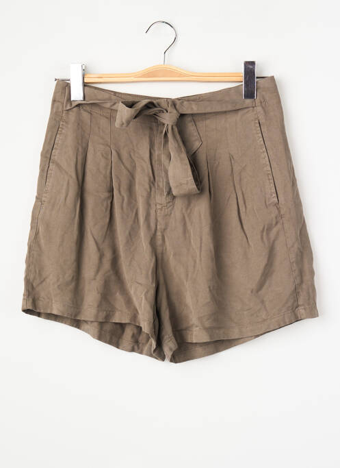 Short fermeture zippée sous rabat avec crochet marron VERO MODA femme