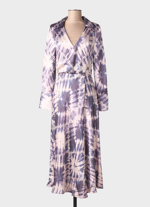 Robe longue violet MANGO femme