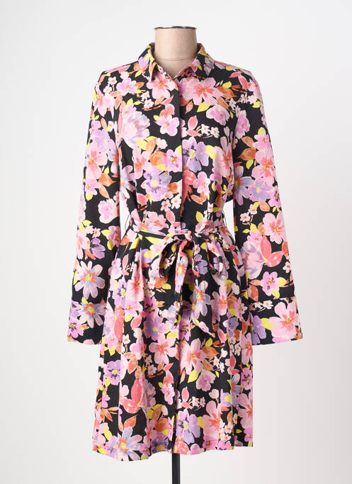 Robe mi-longue col rond rose VERO MODA femme
