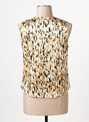 Blouse col v sans manche beige VERO MODA femme