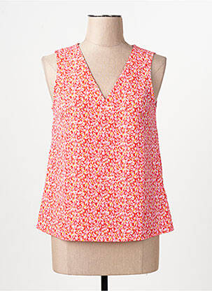 Blouse col v sans manche rouge VERO MODA femme