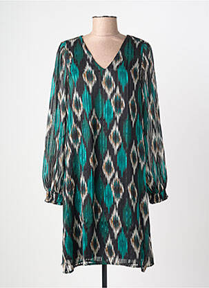 Robe mi-longue col rond vert VERO MODA femme