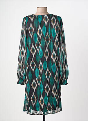Robe mi-longue col rond vert VERO MODA femme