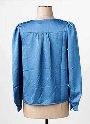 Chemisier coupe droite manches longues bleu VILA femme