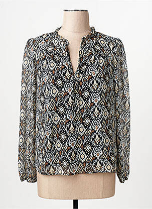Chemisier coupe droite manches longues noir ONLY femme