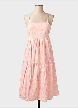 Robe courte col rond orange VERO MODA femme