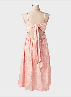 Robe courte col rond orange VERO MODA femme