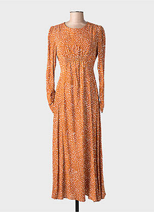 Robe longue orange MANGO femme