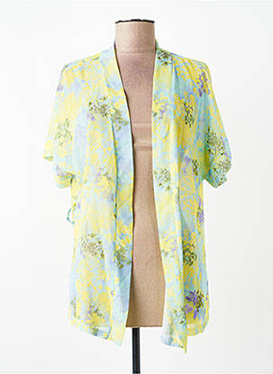 Gilet manches courtes jaune BELLITA femme