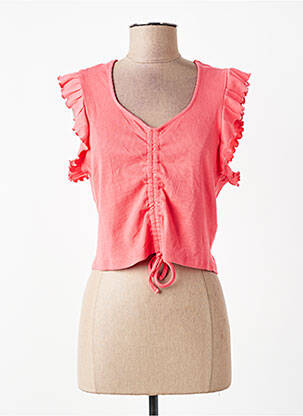 Débardeur coupe droite sans manche rouge ONLY femme