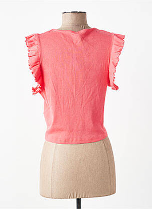 T-shirt coupe droite sans manche rouge ONLY femme