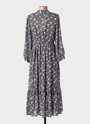 Robe longue col v bleu ONLY femme