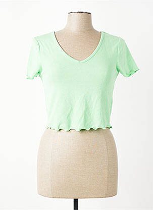 T-shirt coupe droite vert ONLY femme