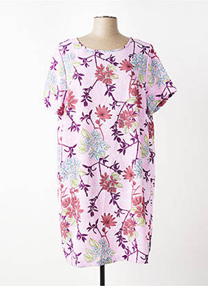 Robe courte manches courtes manches courtes rose CARMAKOMA femme