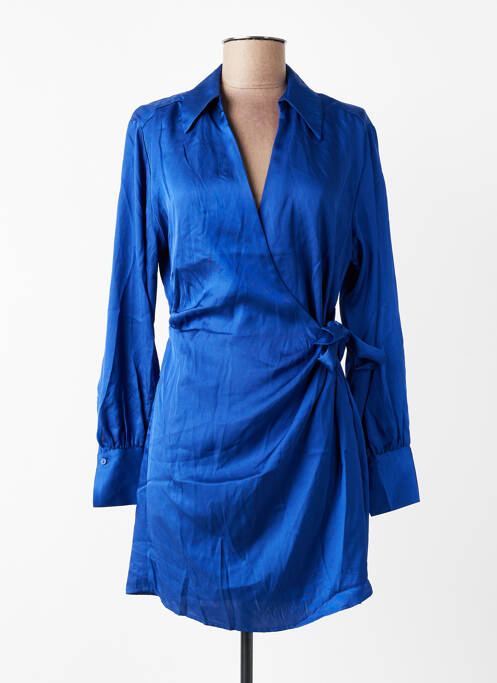 Robe mi-longue bleu MANGO femme