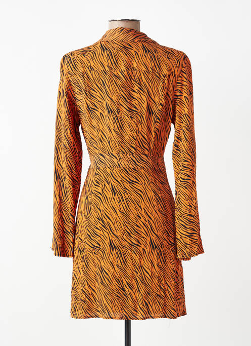 Robe mi-longue orange MANGO femme