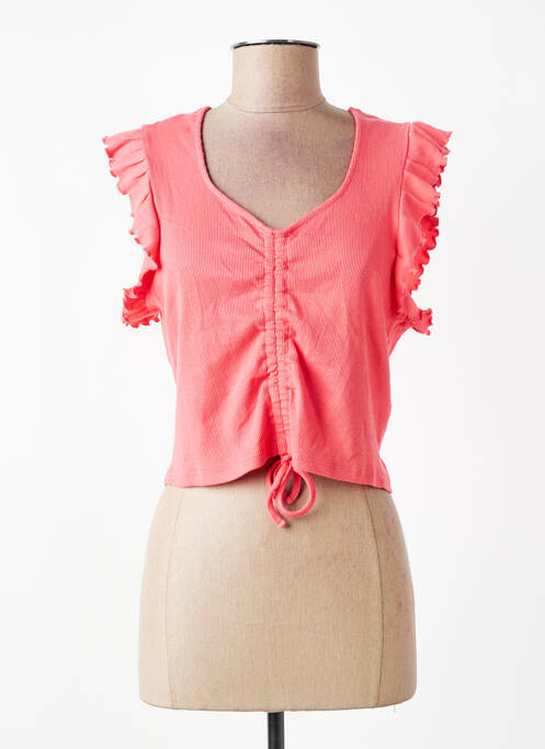Débardeur coupe droite sans manche rouge ONLY femme