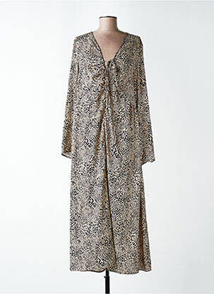 Robe longue beige MANGO femme