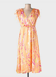 Robe courte orange VERO MODA femme