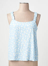 Top col carré bleu ONLY femme