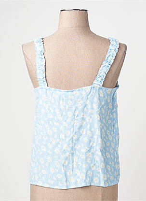 Top col carré bleu ONLY femme