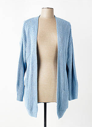 Gilet manches longues bleu MORE & MORE femme