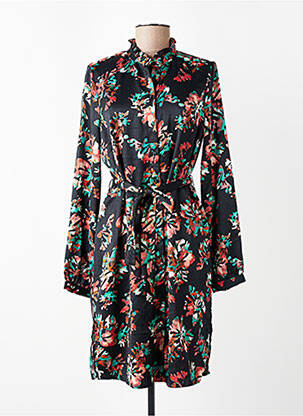 Robe mi-longue col v noir VERO MODA femme
