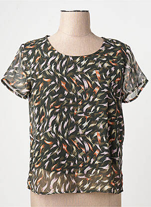 T-shirt col rond vert ONLY femme