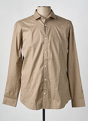 Chemise manches longues marron JACK & JONES homme