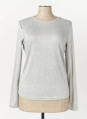 T-shirt gris MANGO femme