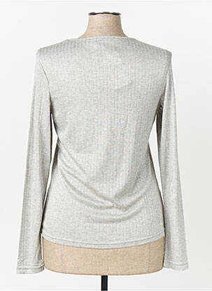 T-shirt gris MANGO femme