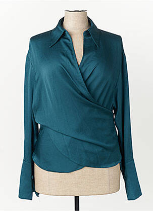 Gilet cache-cœur vert MANGO femme
