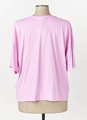 T-shirt col rond manches courtes rose JACQUELINE DE YONG femme
