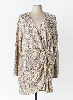 Robe mi-longue beige MANGO femme