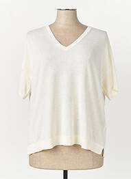 T-shirt coupe droite manches courtes beige VILA femme