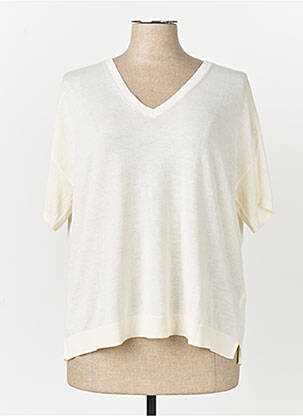 T-shirt coupe droite manches courtes beige VILA femme