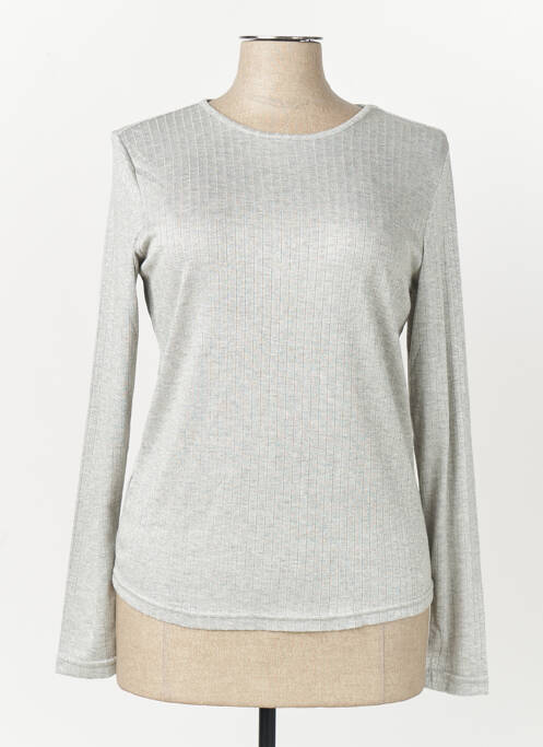 T-shirt gris MANGO femme