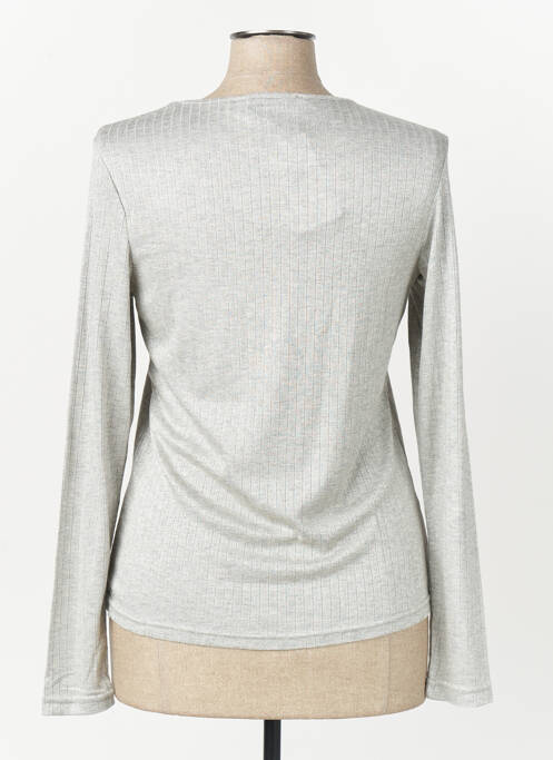T-shirt gris MANGO femme