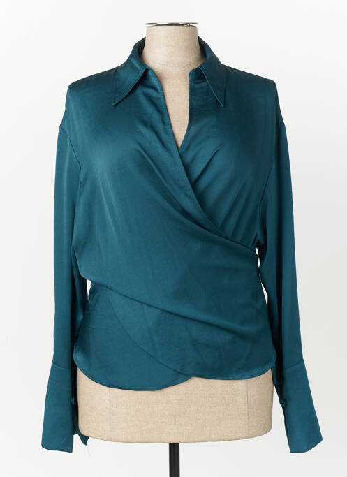 Gilet cache-cœur vert MANGO femme