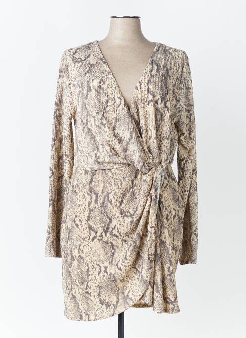 Robe mi-longue beige MANGO femme